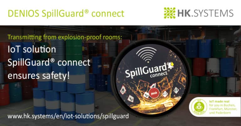 Transmitting from explosion-proof rooms: SpillGuard® connect